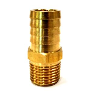 Conector de bronce macho con rosca 1/2 NPT y espiga 3/4