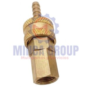 Bronce Acople Rápido 1/4 NPT Hembra Fijo 1/4 Espiga